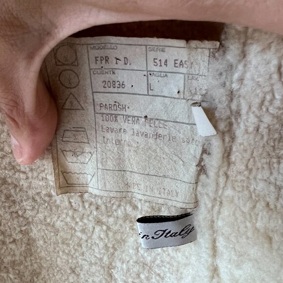 Sherpa Brown and Tan Authentic Leather Jacket - Picture 2 of 7